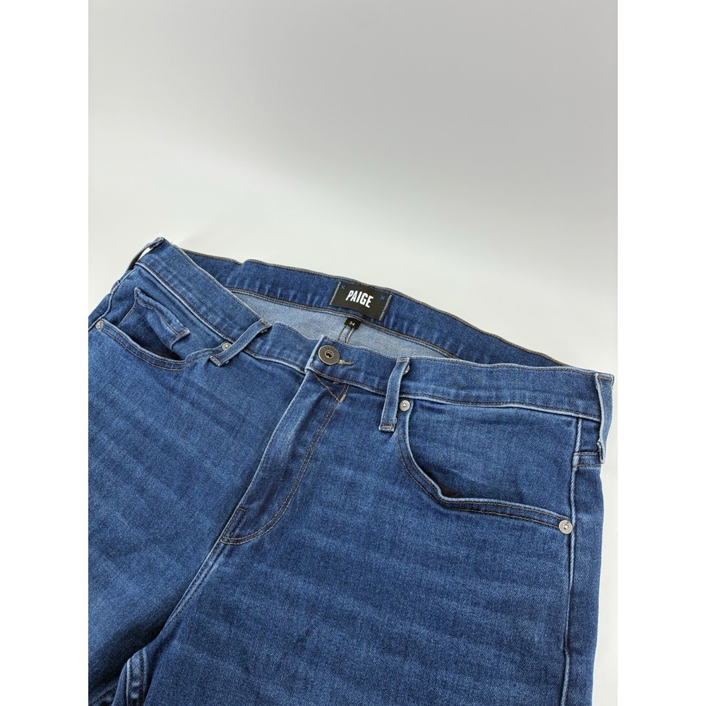 Paige Normandie Midway DNMF72 Denim Blue Jeans USA Made 34X33